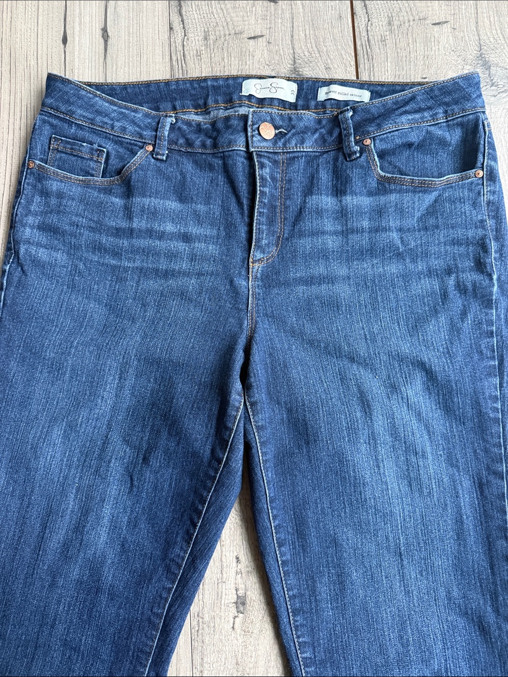 Jessica Simpson Forever Rolled Women’s Skinny Blue Denim Jeans 14